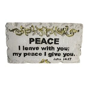 Peace Stone Bible Verse‎ John 14:27 Religious Decor